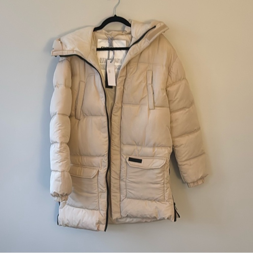 Women's Beige Puffer Jacket